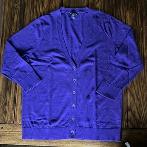 VGUC Gap purple 3/4 sleeve cardigan